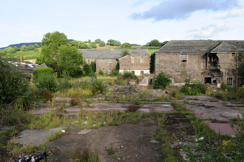 Abandoned industrial site in rural England