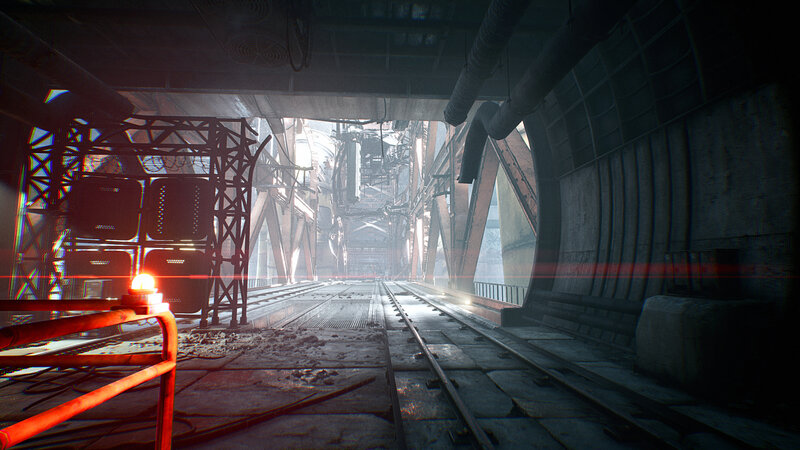 Abandoned Industrial Tunnel — Gray