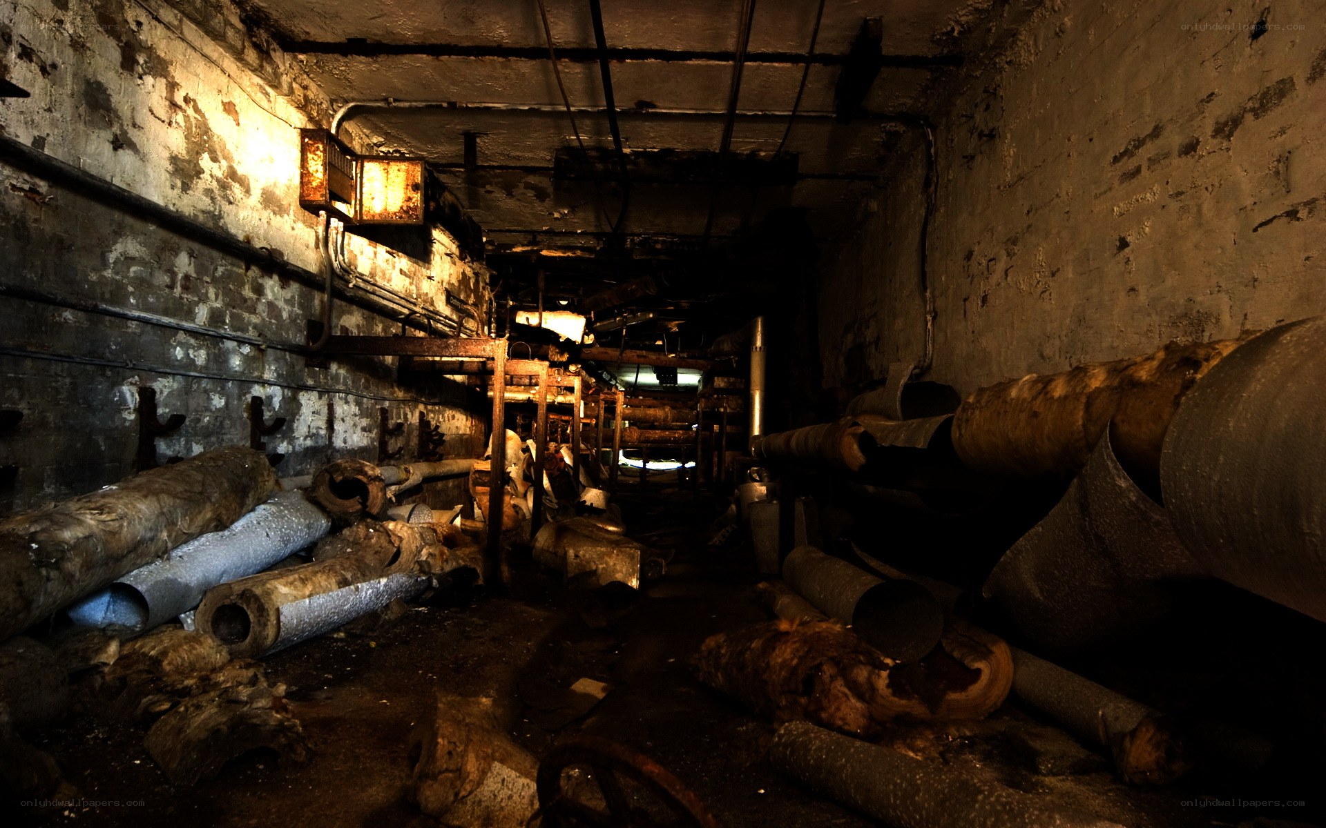 abandoned industrial tunnel