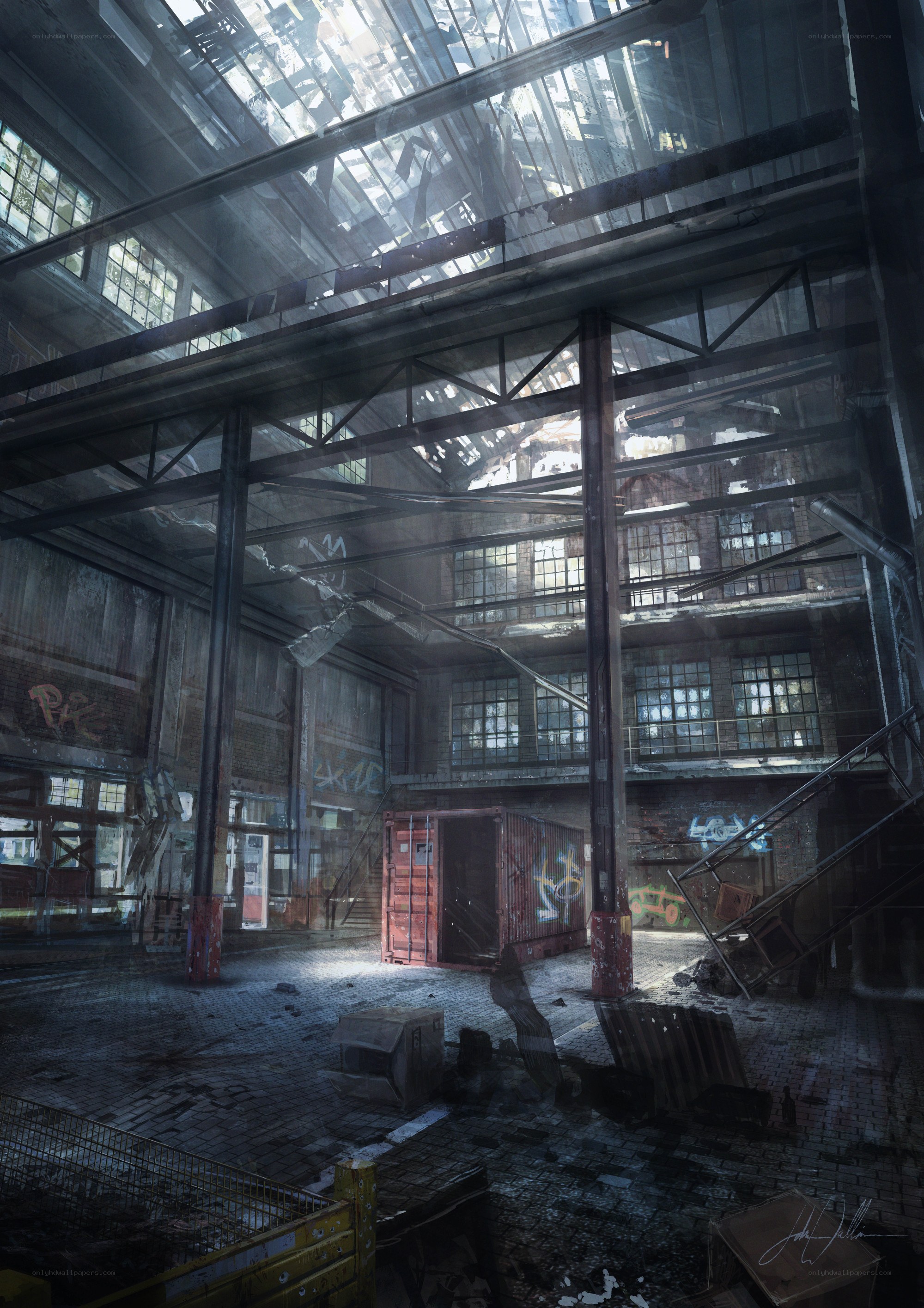 abandoned industrial warehouse