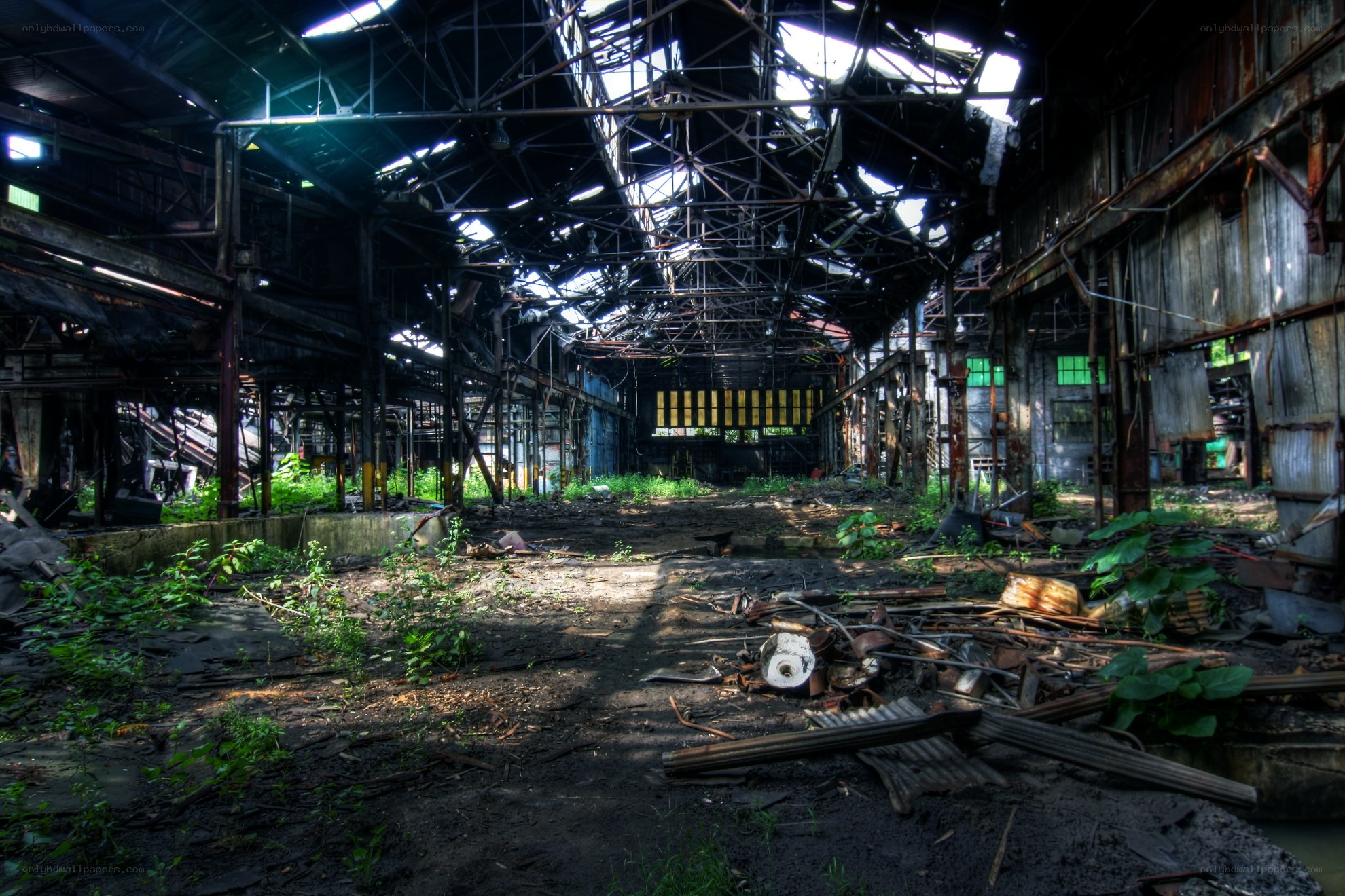 Abandoned industrial warehouse