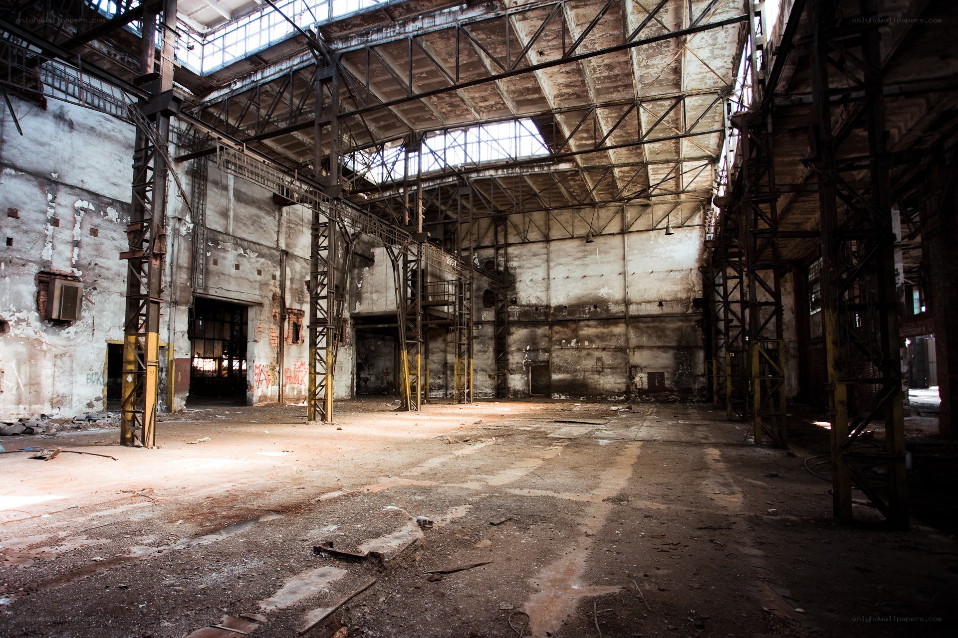 Abandoned industrial warehouse