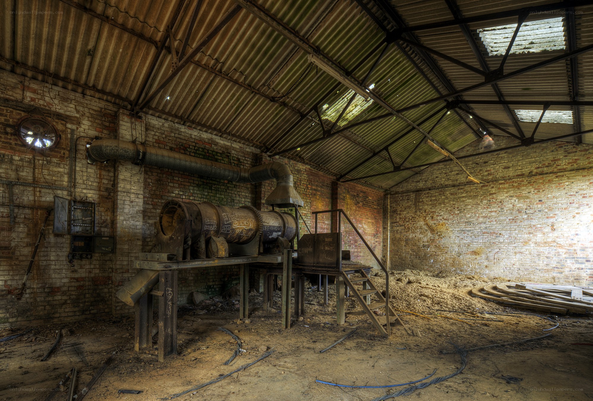 Abandoned industrial warehouse