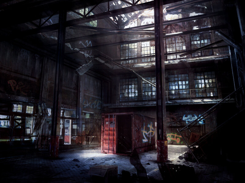 Abandoned industrial warehouse