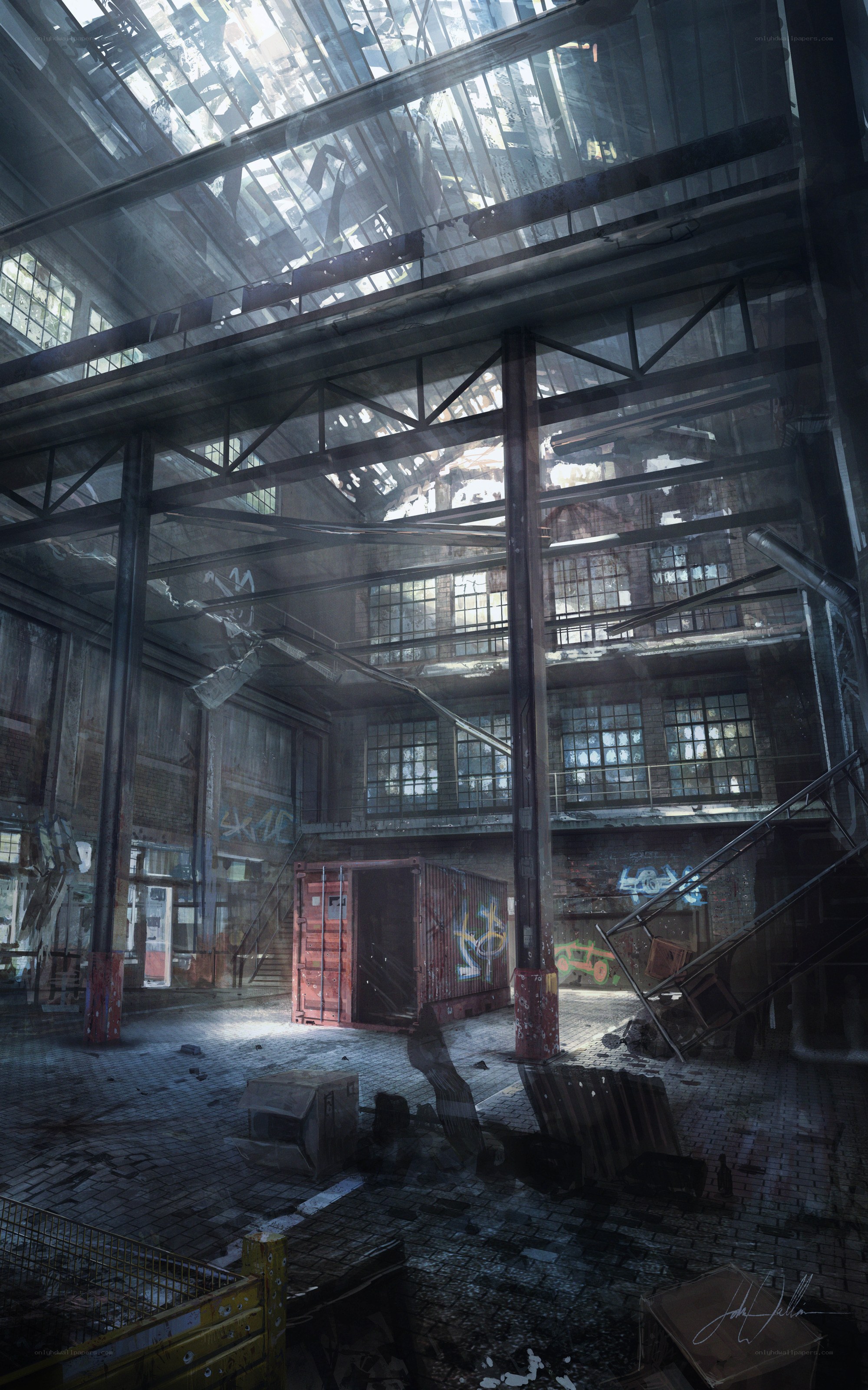 abandoned industrial warehouse
