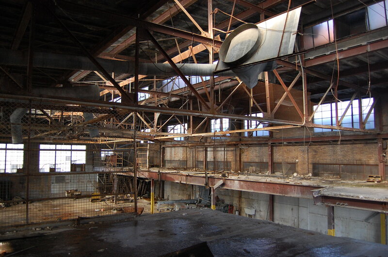 abandoned industrial warehouse interior
