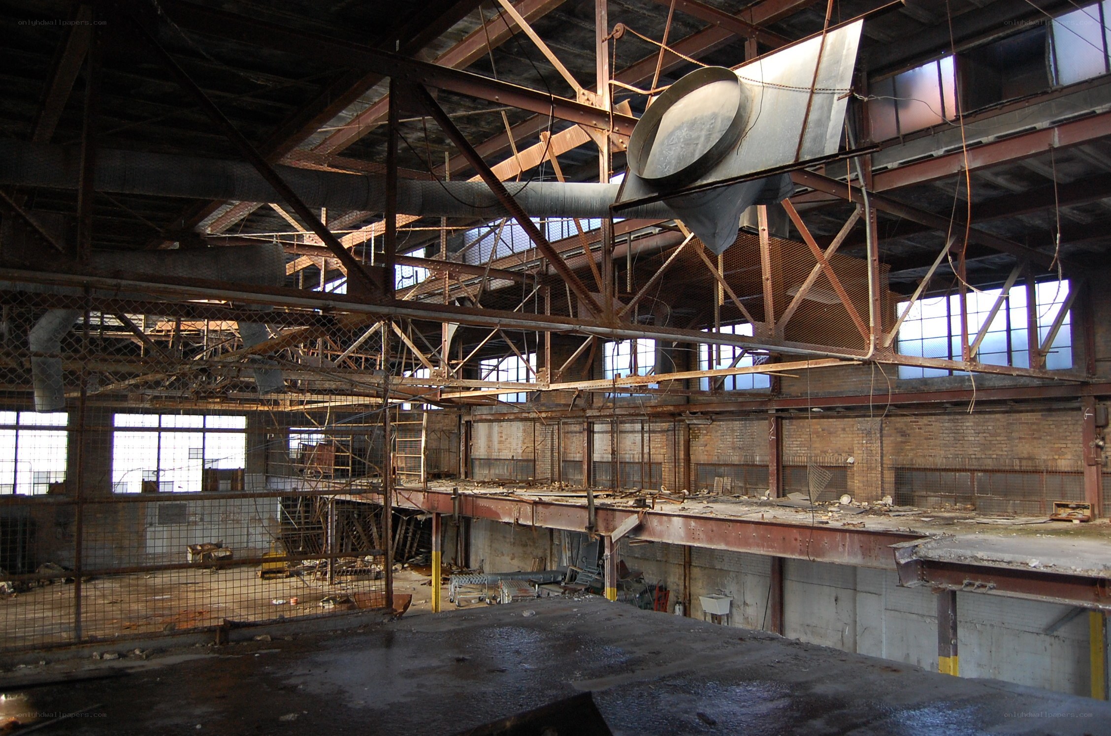 abandoned industrial warehouse interior