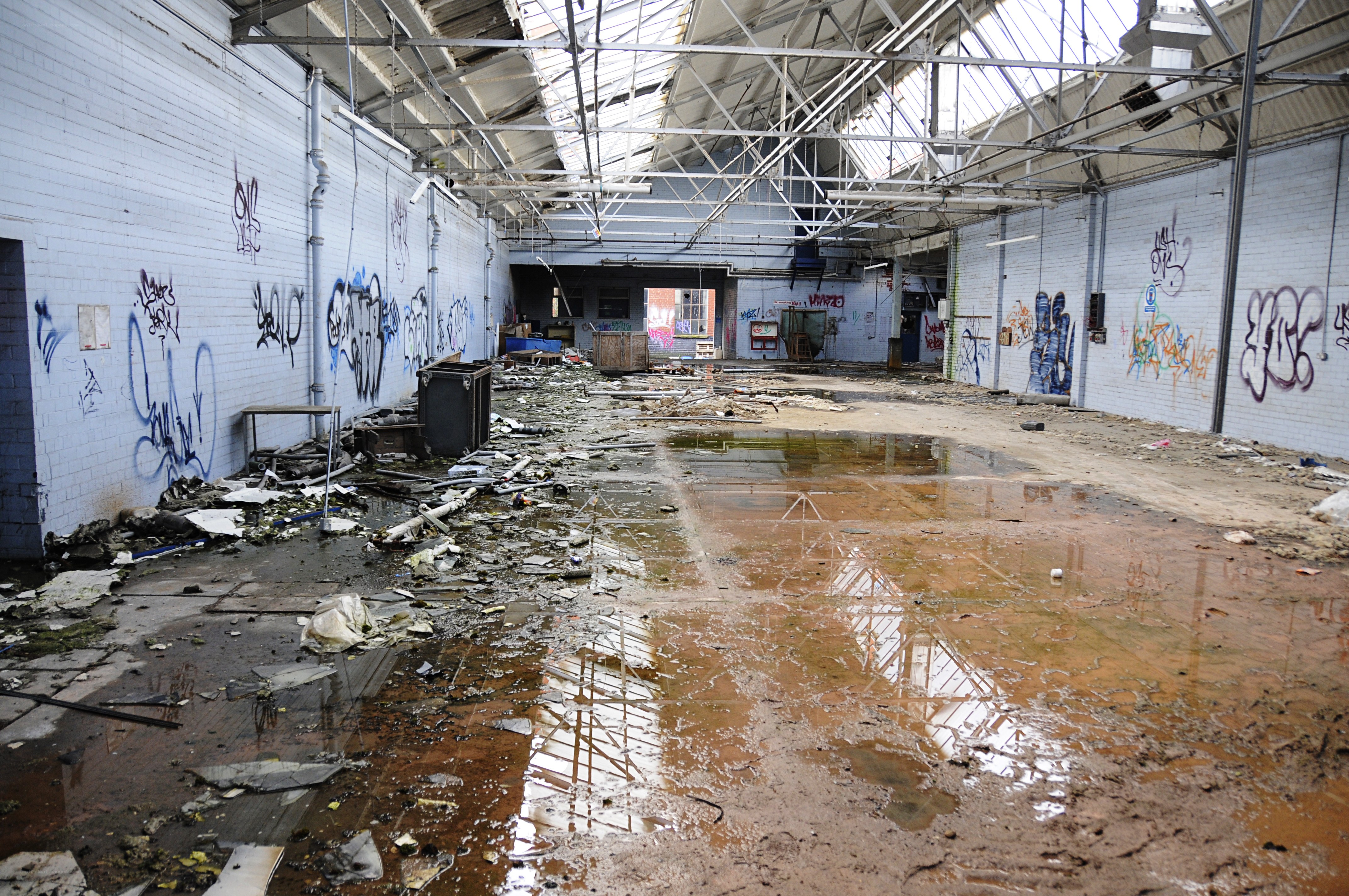 Abandoned industrial warehouse
