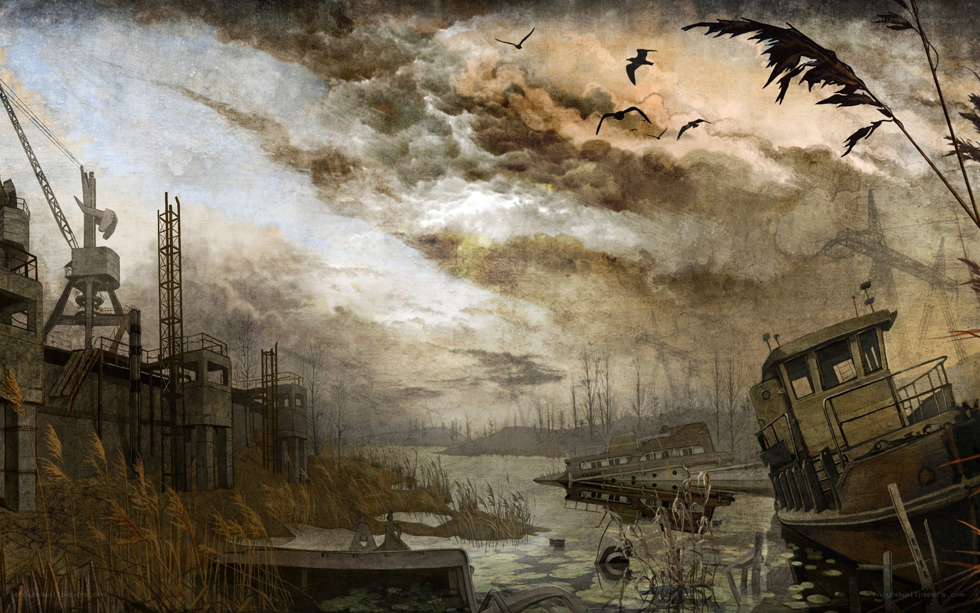 abandoned industrial waterfront
