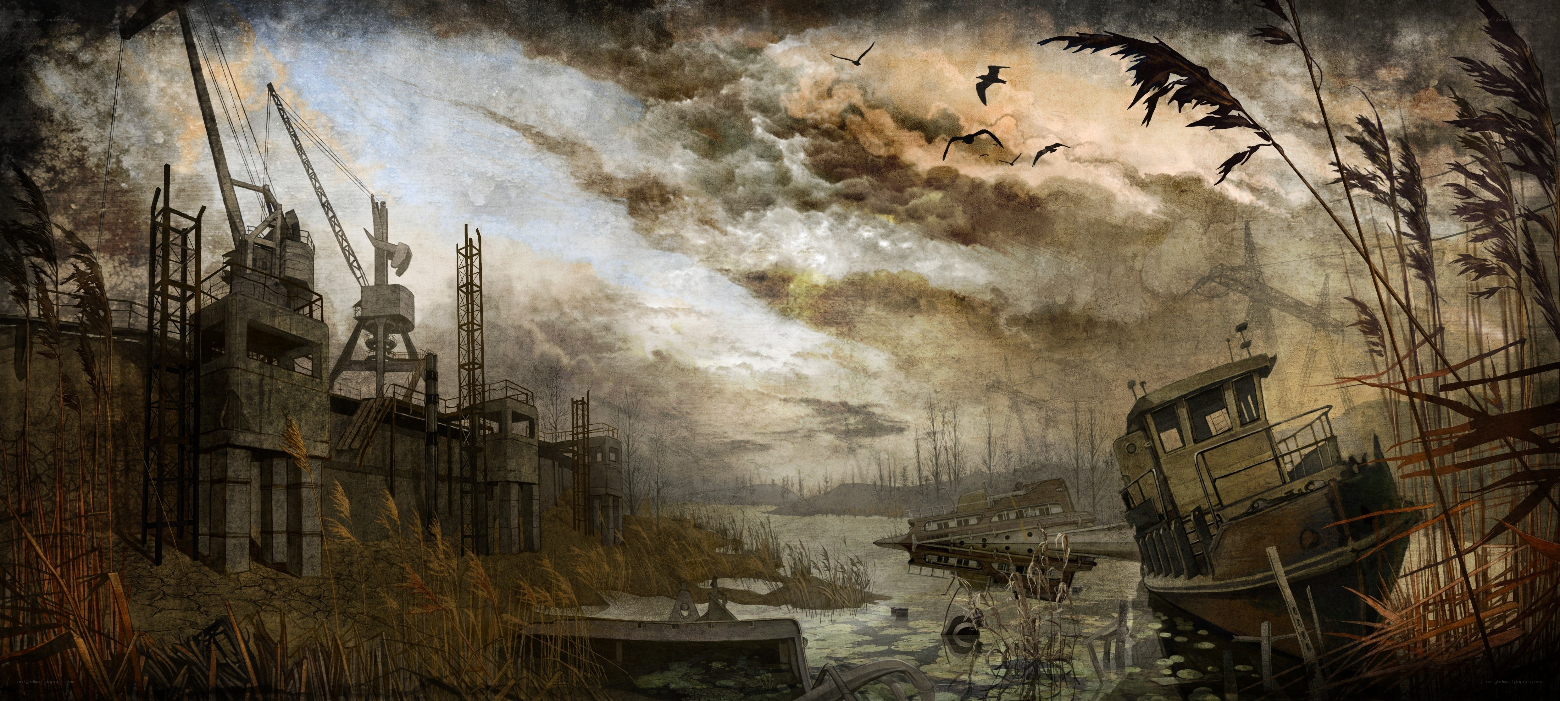 abandoned industrial waterfront