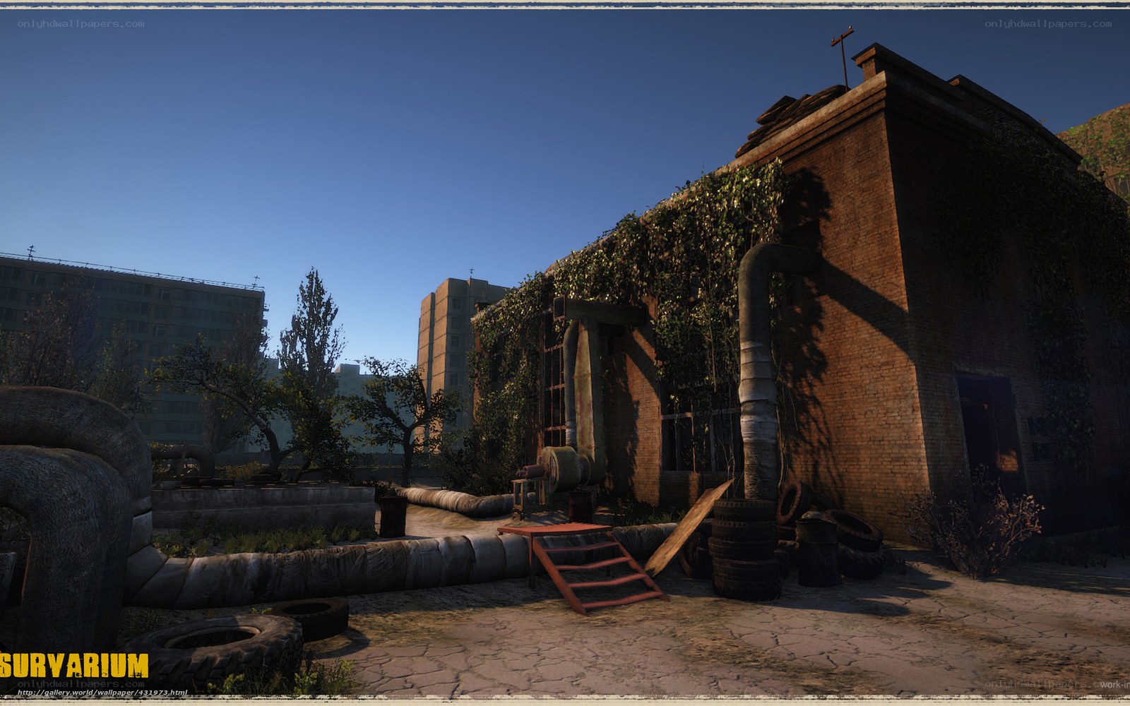 Abandoned industrial yard