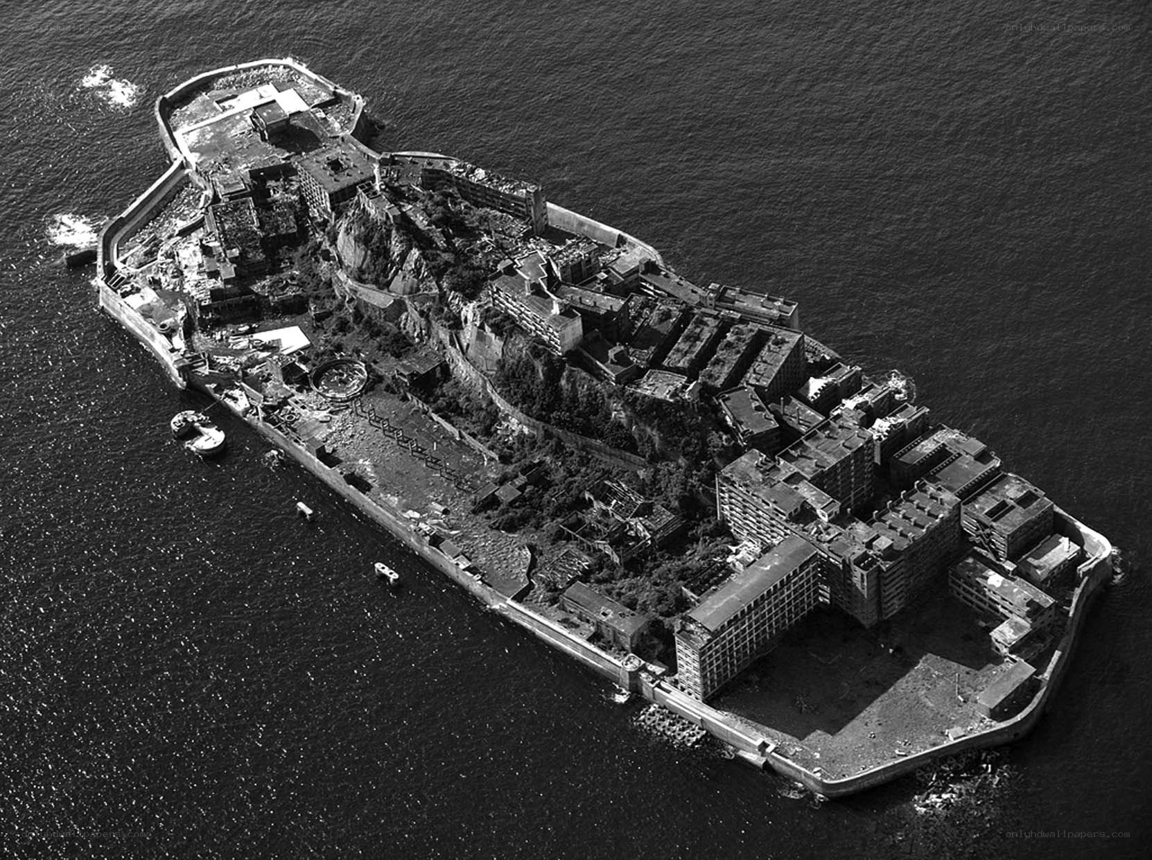 Abandoned island prison
