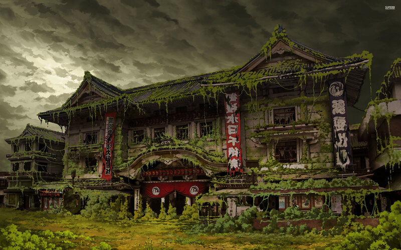 Abandoned Japanese Building — Green