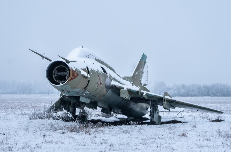 Abandoned Jet in Snow