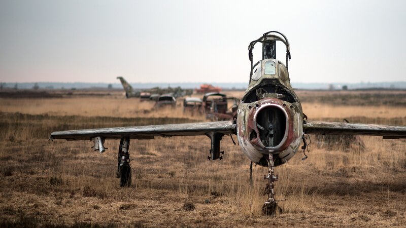 Abandoned Jet Plane — Brown