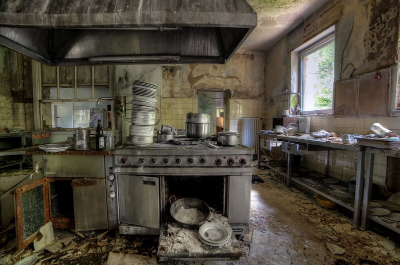 Abandoned Kitchen — Gray
