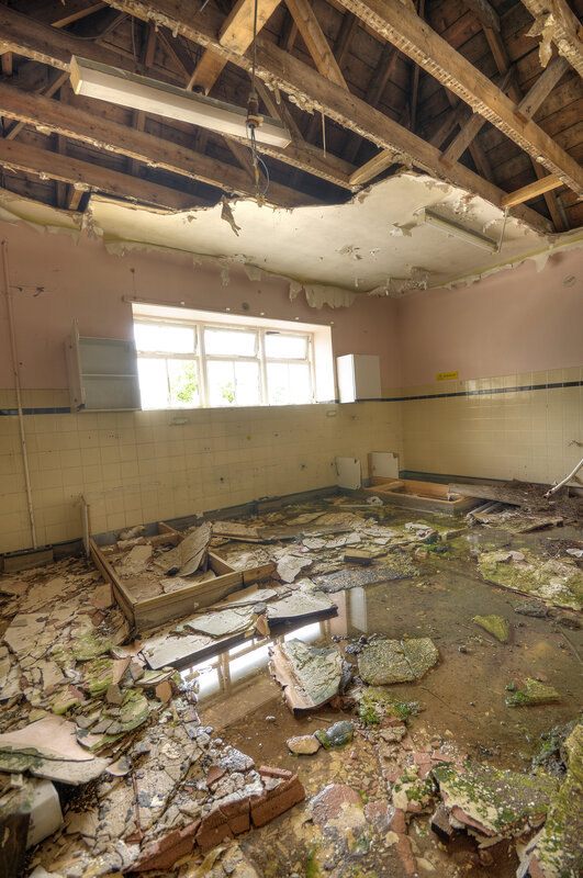 abandoned kitchen interior