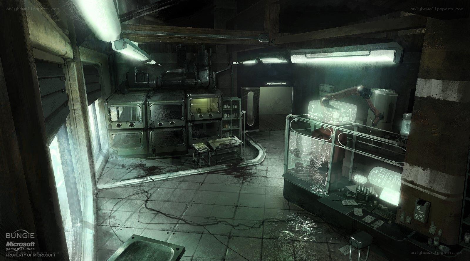 abandoned lab interior
