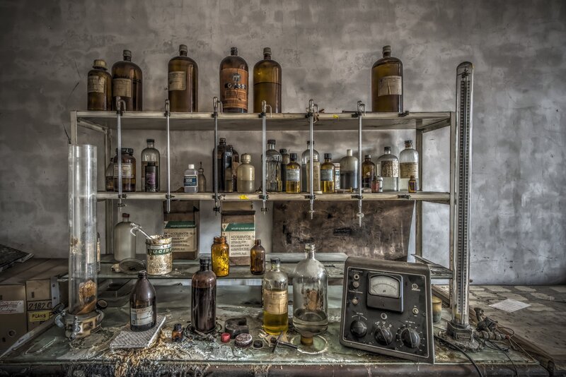 Abandoned Lab Shelf