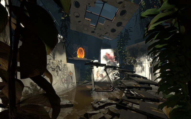 Abandoned Lab with Plants