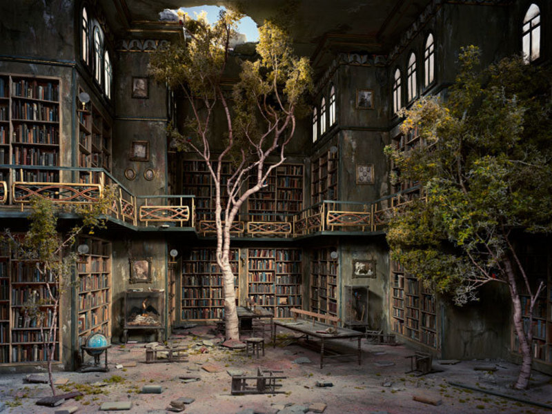 Abandoned Library Courtyard