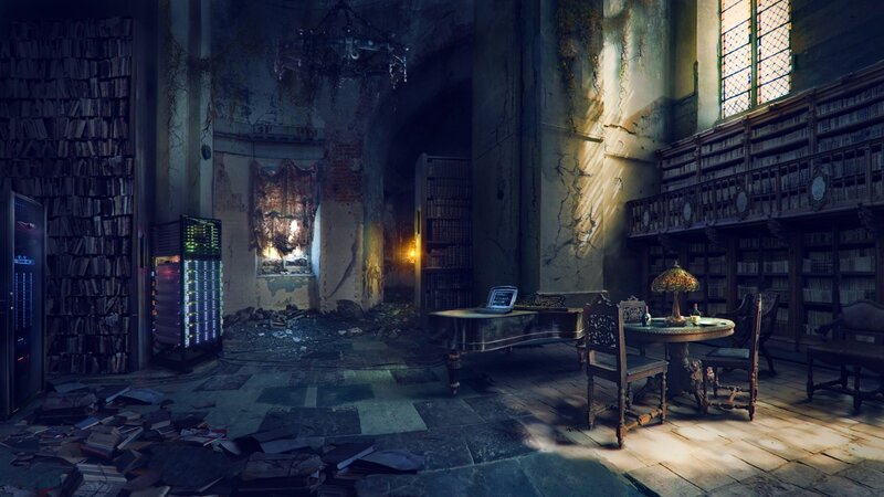 Abandoned Library Room — Brown