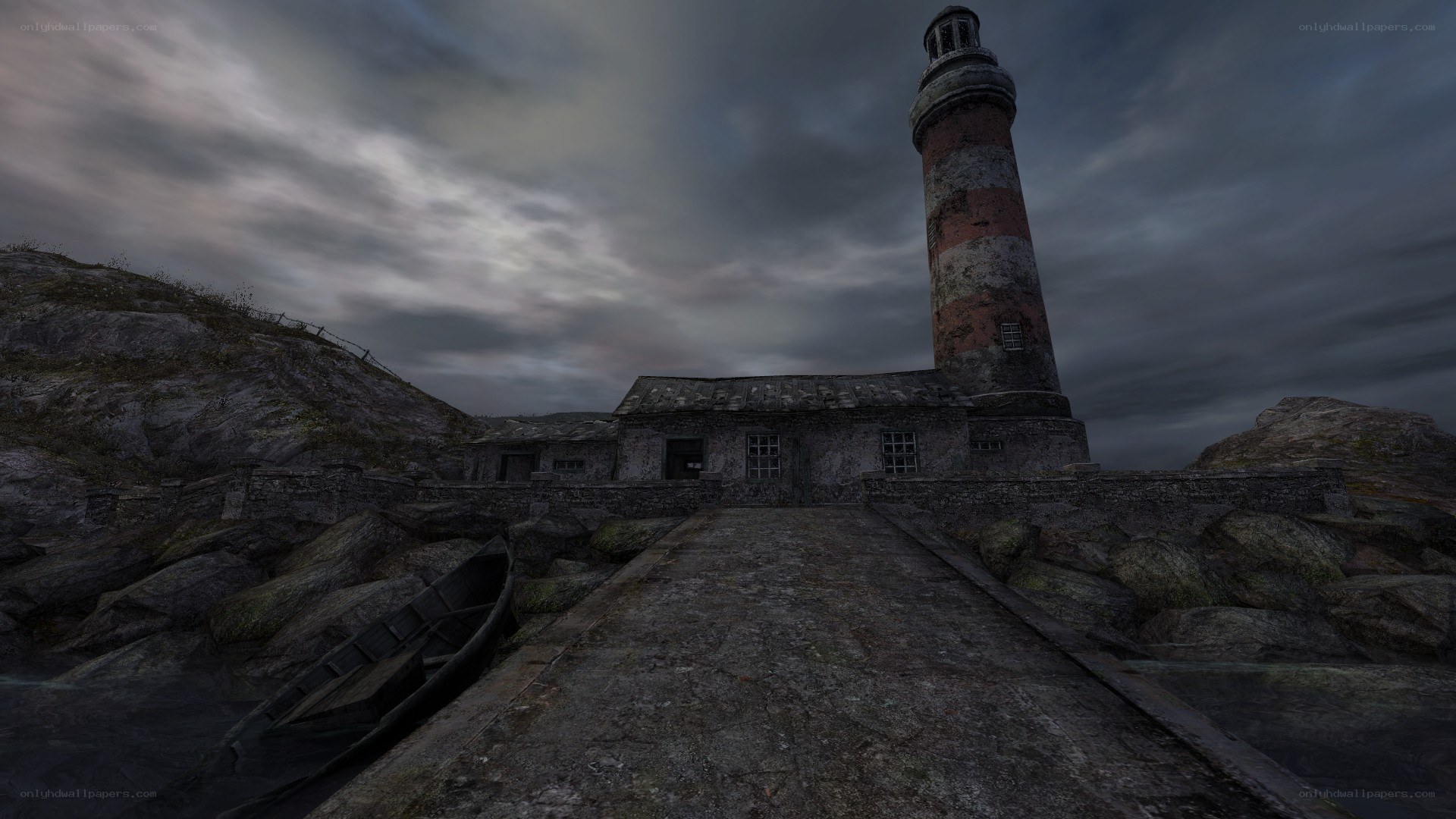 abandoned lighthouse on rocky coast