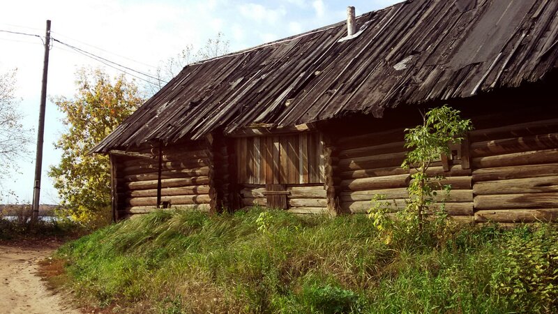 Abandoned Log Cabin — Brown, Desolate, Autumn, Photograph