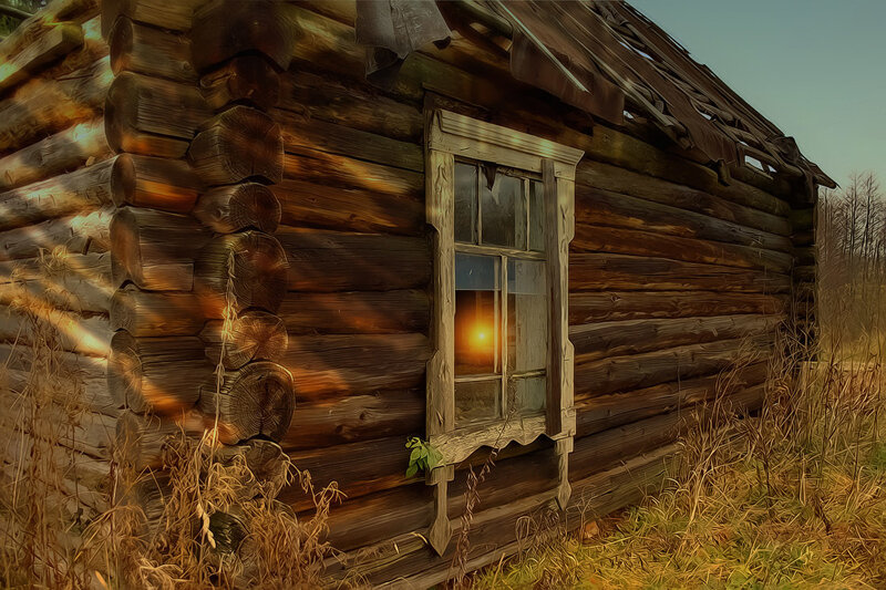 Abandoned Log Cabin — Brown
