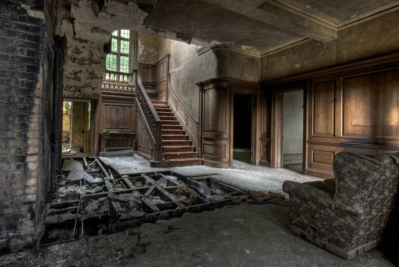 Abandoned mansion interior