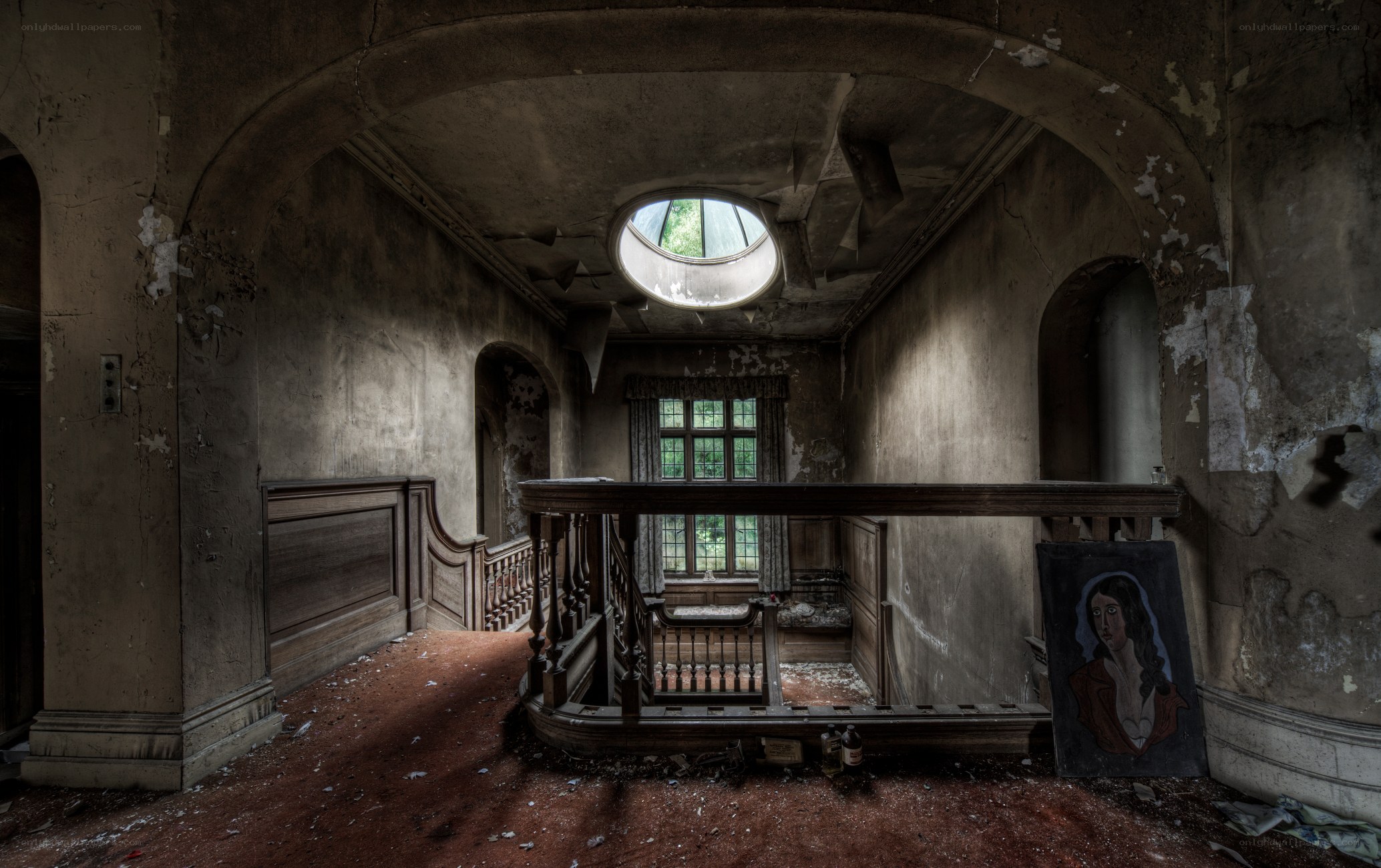 Abandoned mansion interior