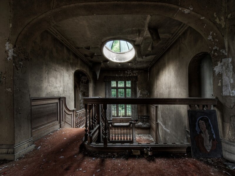 Abandoned mansion interior