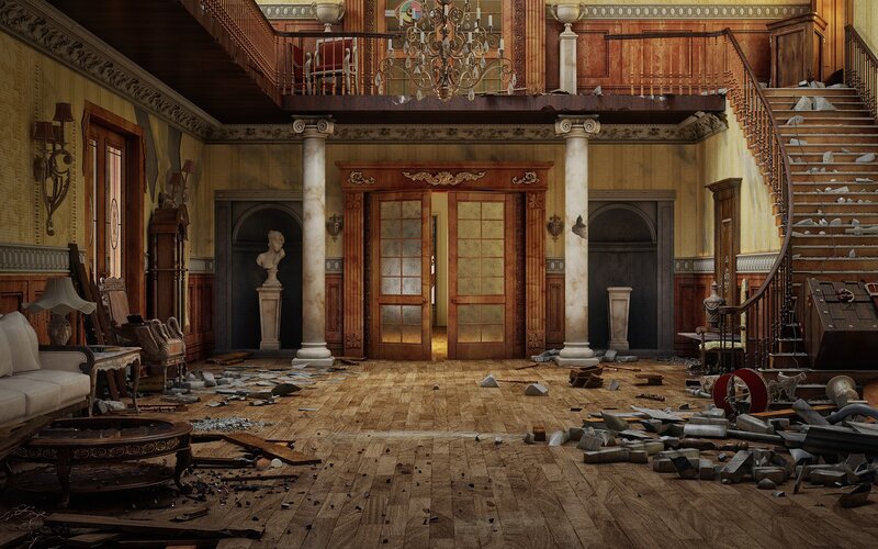 abandoned mansion interior