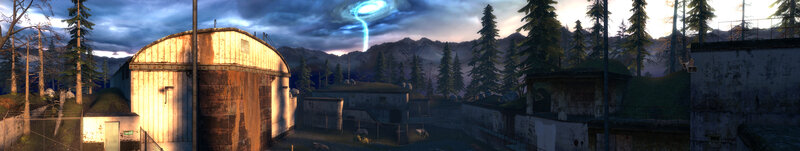 abandoned military base with portal