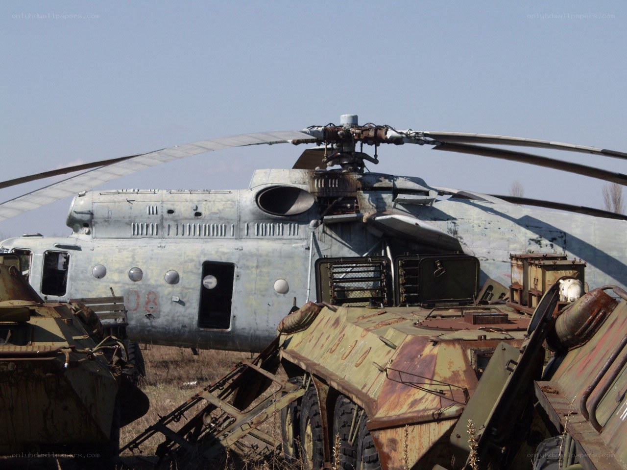 Abandoned military vehicles