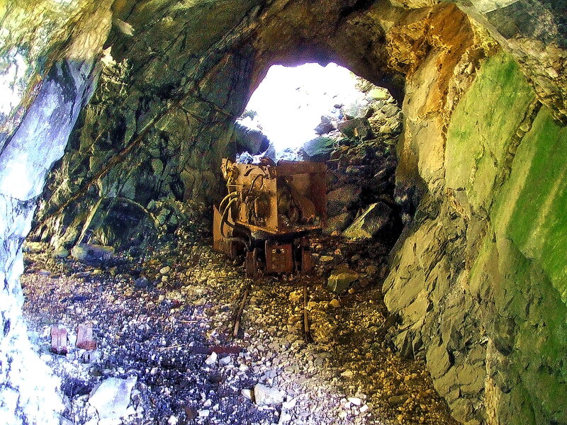 Abandoned Mine Cart — Green
