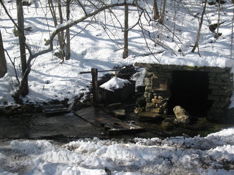 Abandoned Mine Entrance — White