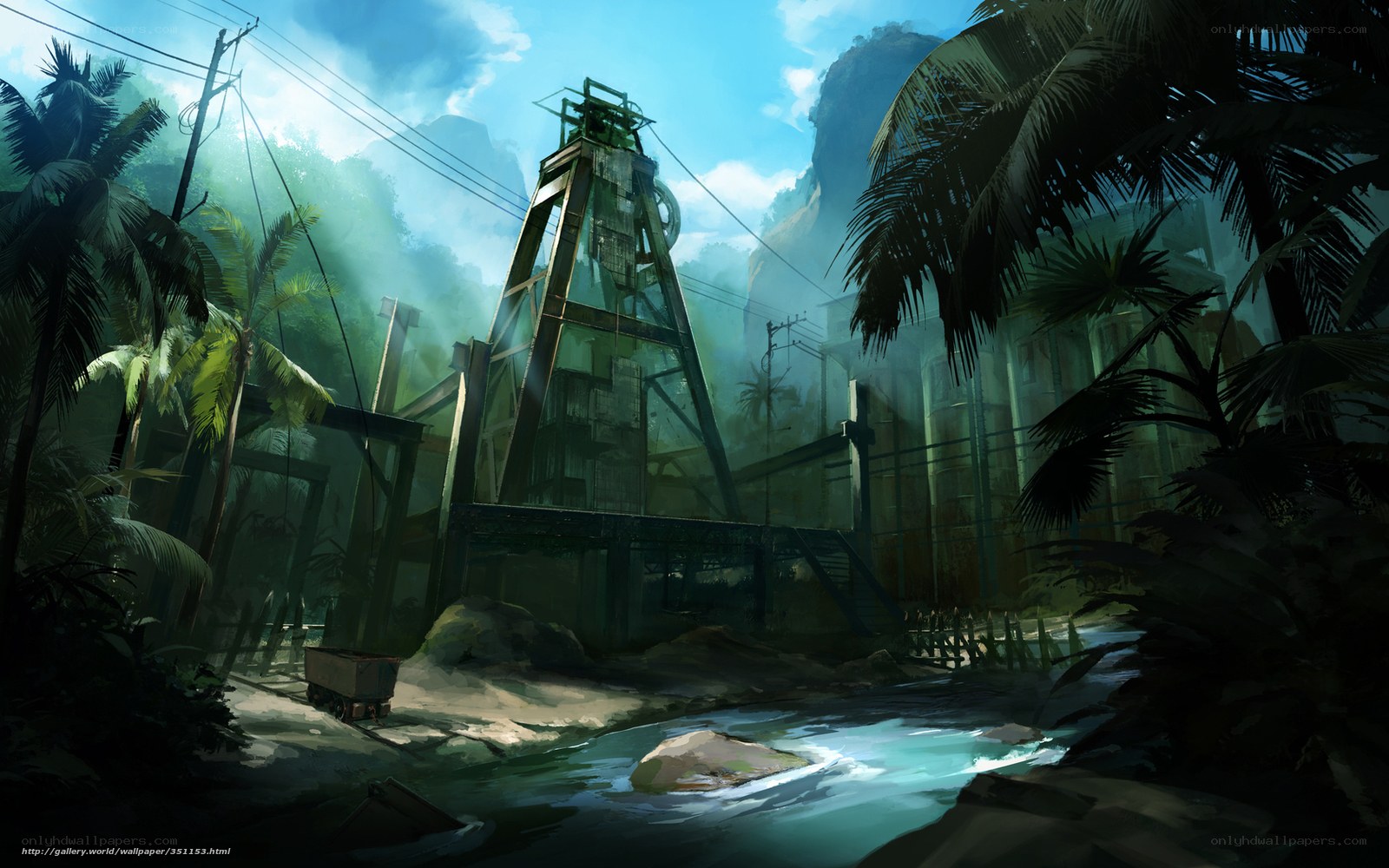abandoned mine in jungle