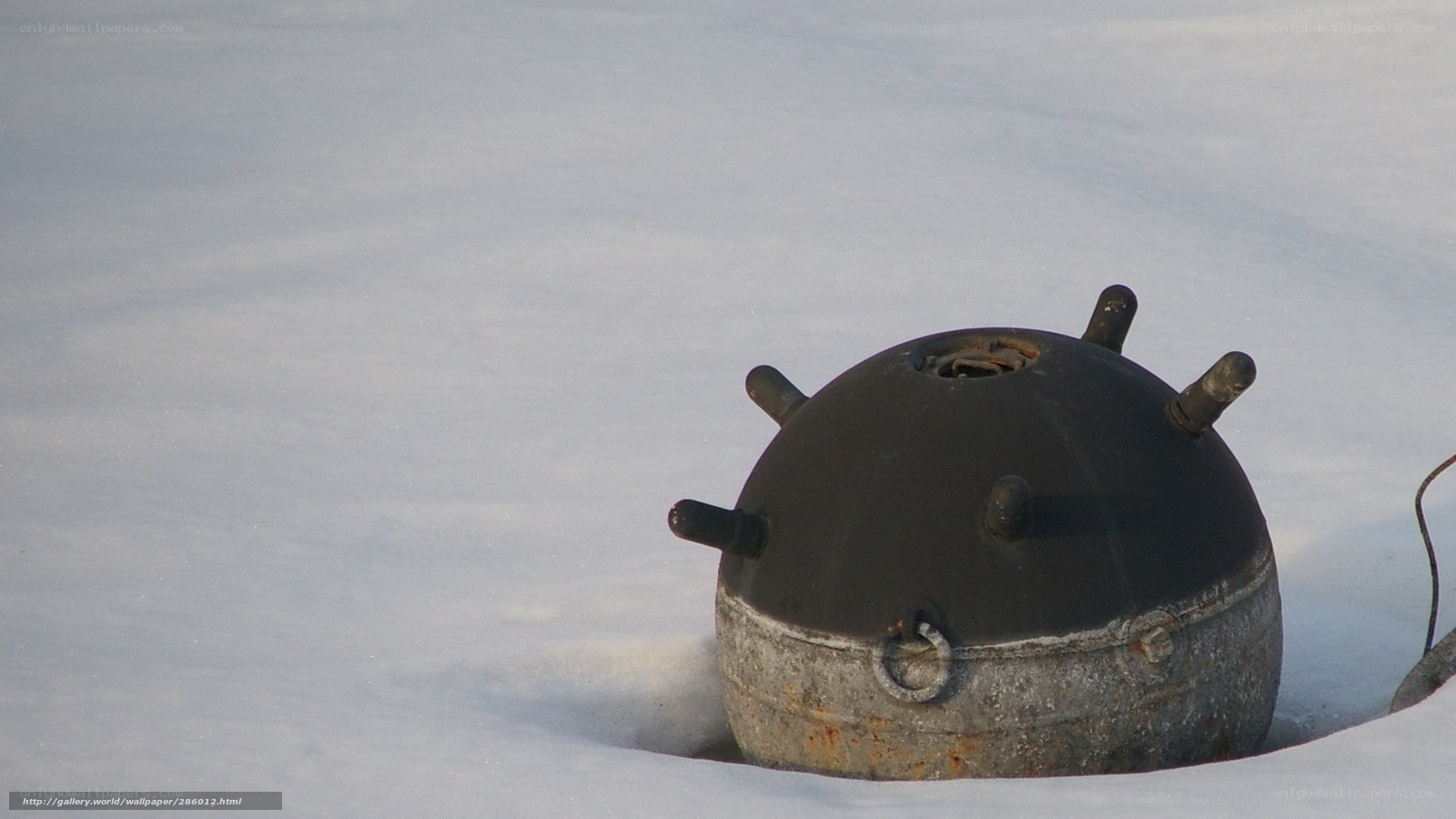 Abandoned mine in snow