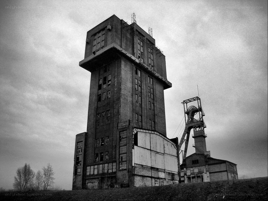 Abandoned mine shaft tower