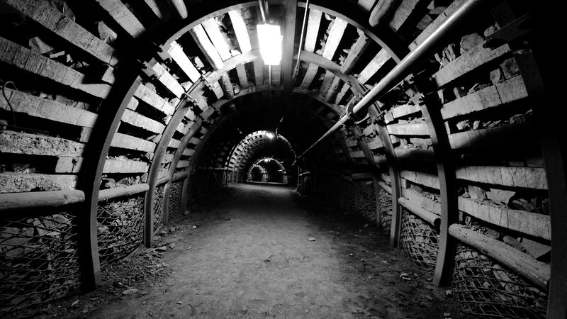Abandoned Mine Tunnel — Black