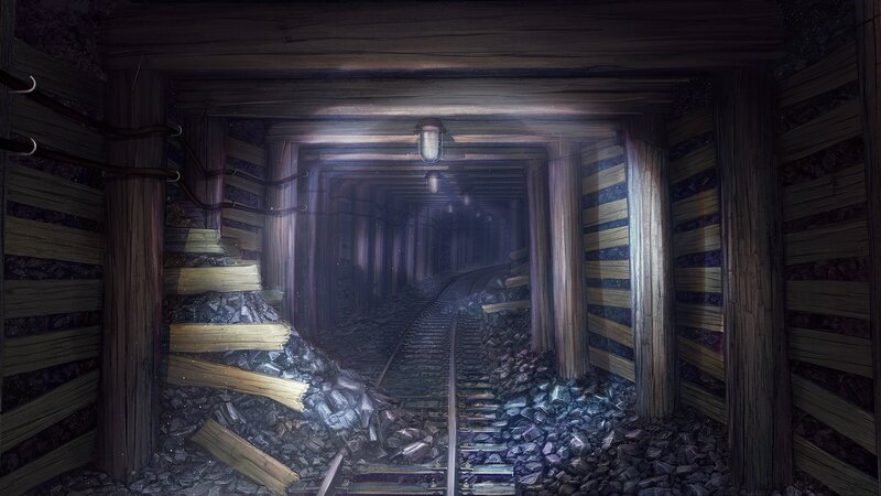 Abandoned Mine Tunnel — Brown, Dark