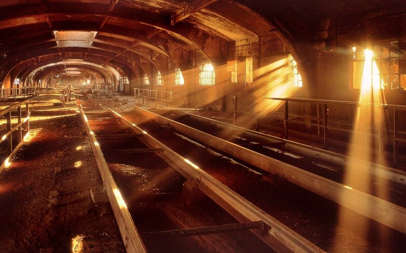 Abandoned Mine Tunnel — Brown, Dramatic, Afternoon