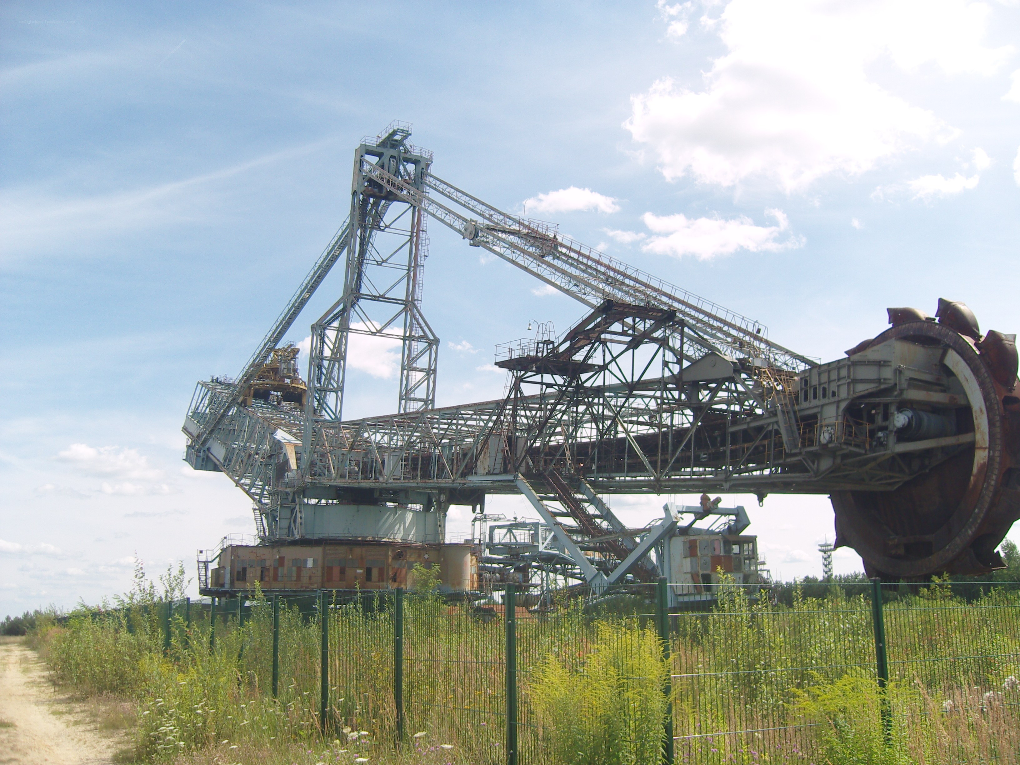 Abandoned mining excavator