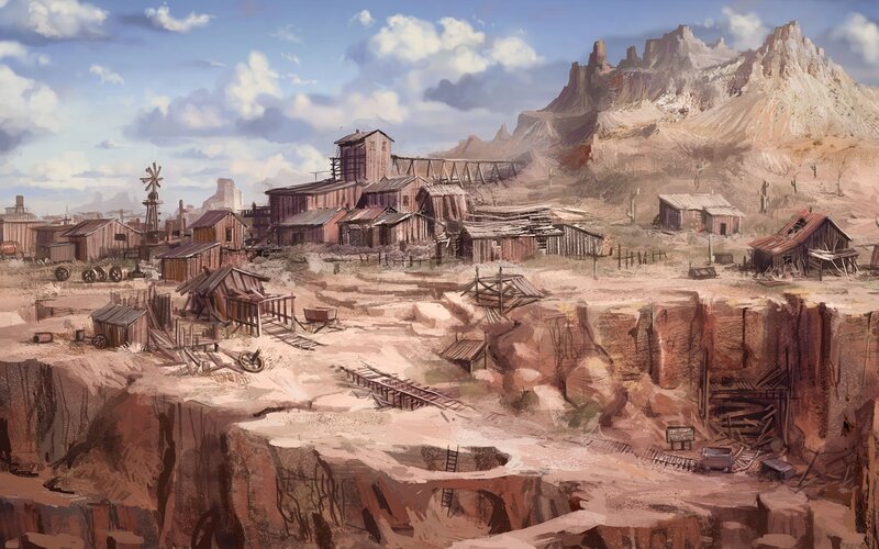 Abandoned mining town