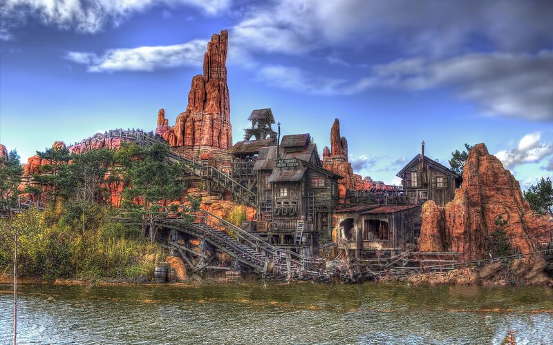 Abandoned Mining Town — Blue, Dramatic