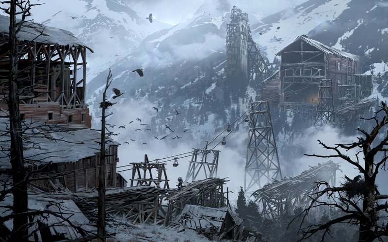 Abandoned Mining Town — Gray