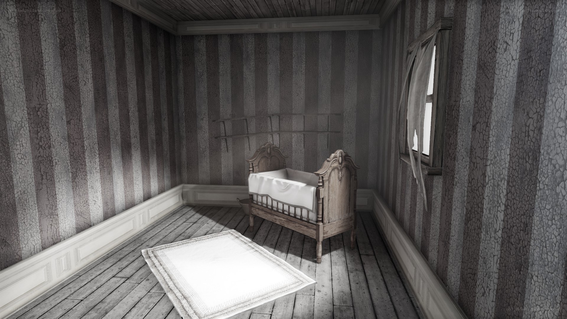 abandoned nursery room