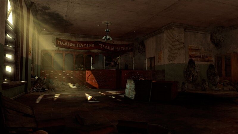 Abandoned Office Room — Brown, Dark, Desolate