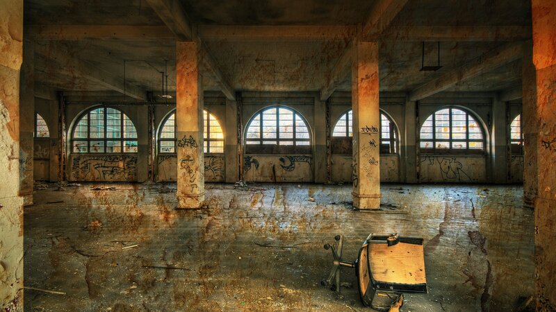 Abandoned Office Room — Brown